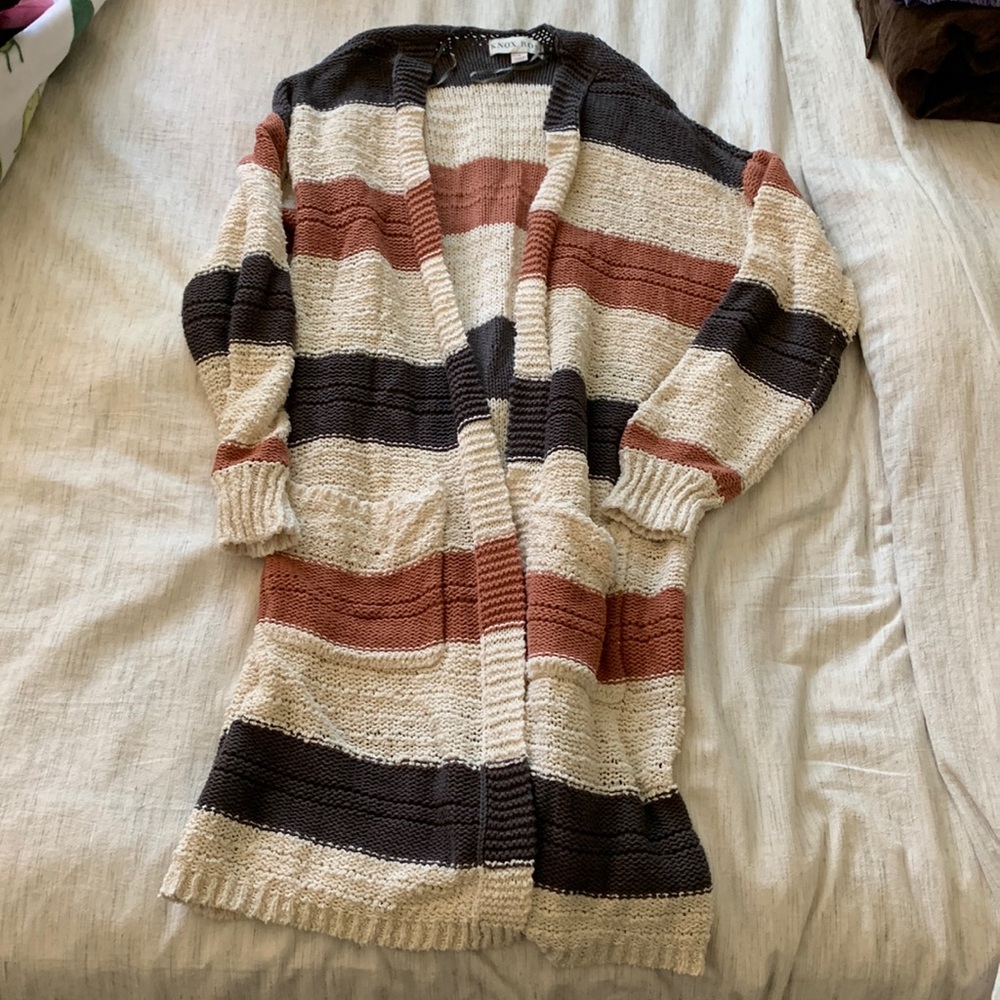 Knox rose long knitted cardigan